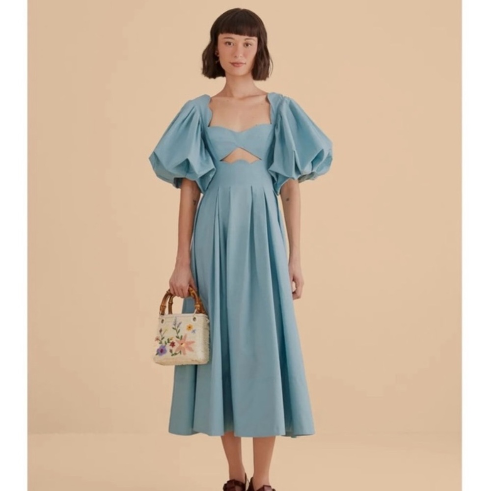 FARM Rio Blue Midi Dress